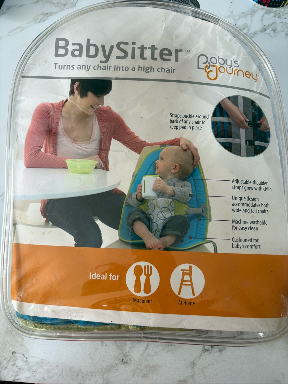 Baby’s Journey BabySitter Portable High Chair  - Blue/Green